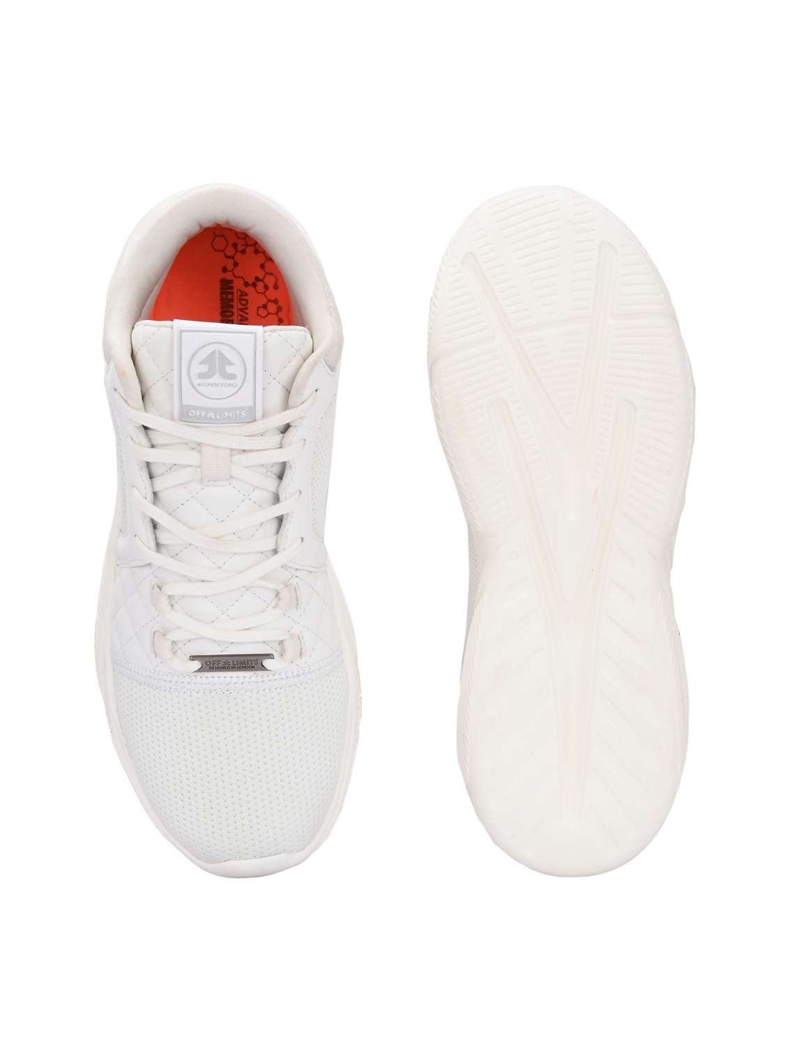 men solid white lace up shoe - 22020557 -  Standard Image - 4