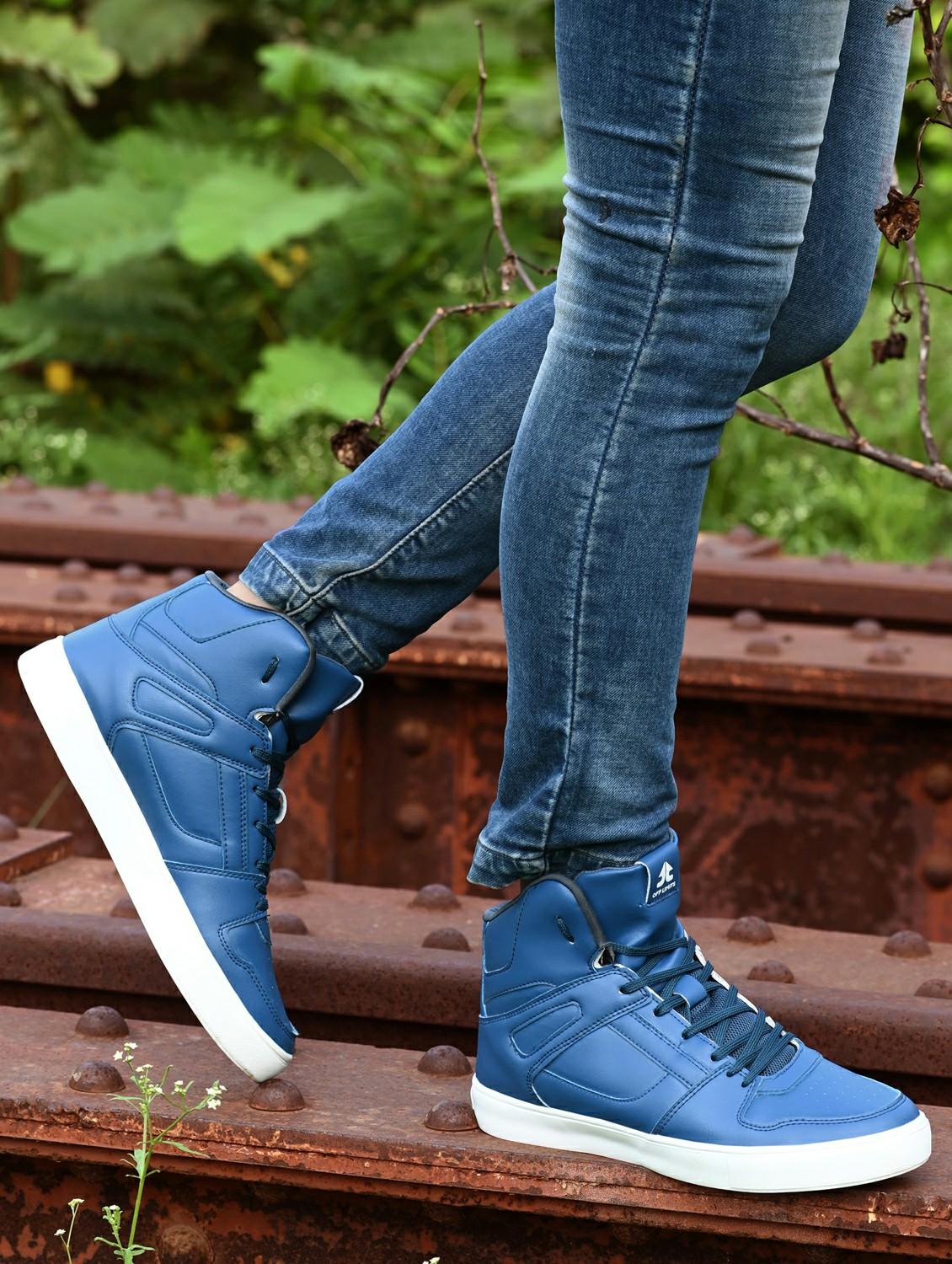 men high ankle green lace up sneaker - 22020559 -  Standard Image - 1