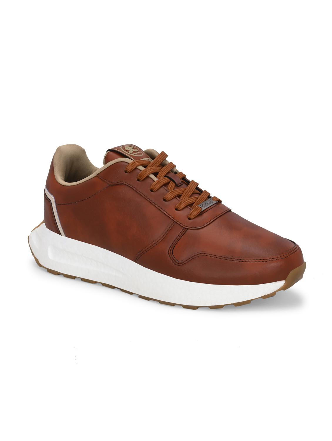men solid brown lace up shoe - 22020562 - Standard Image - 1