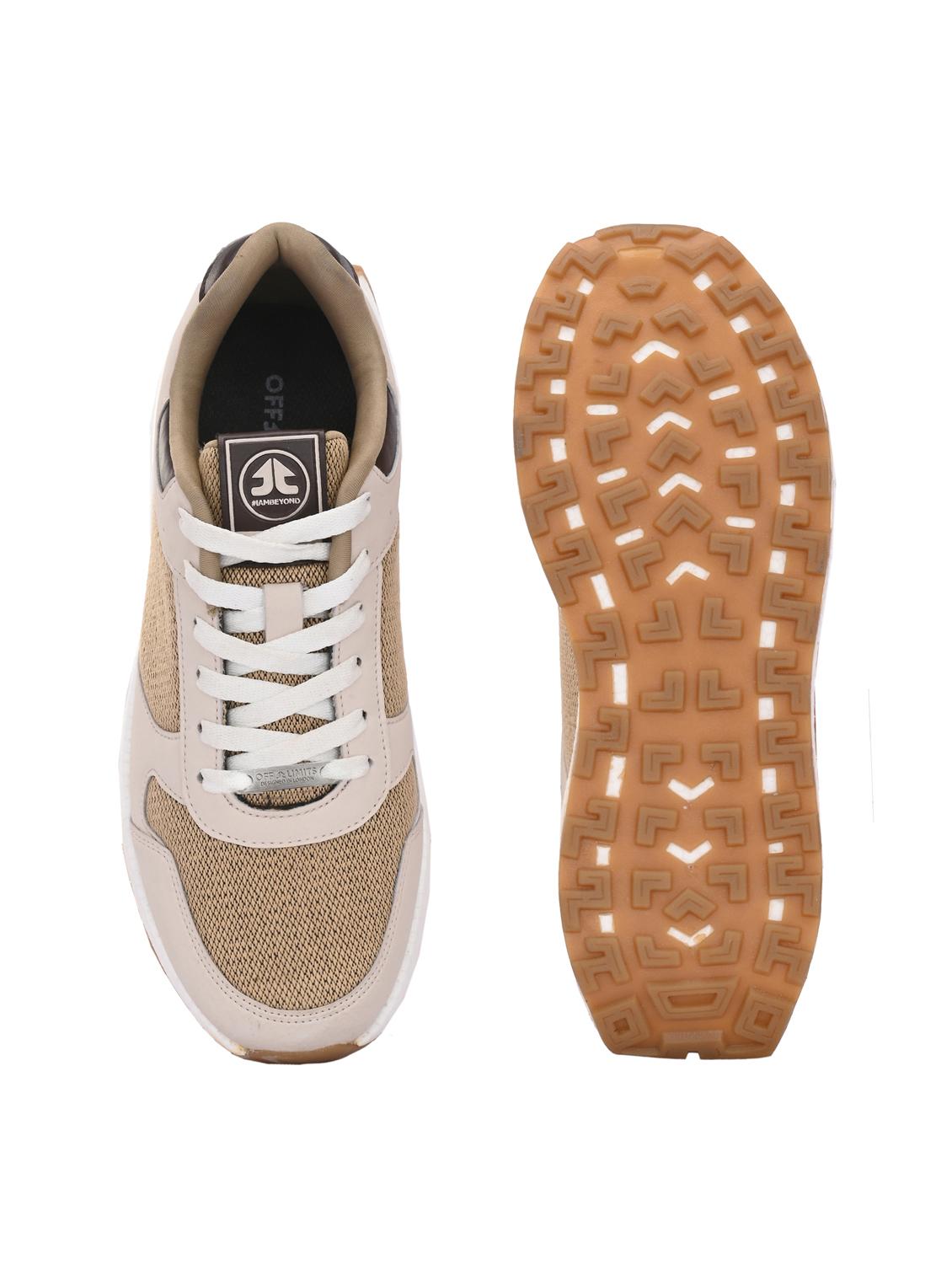 men solid beige lace up shoe - 22020565 - Standard Image - 4