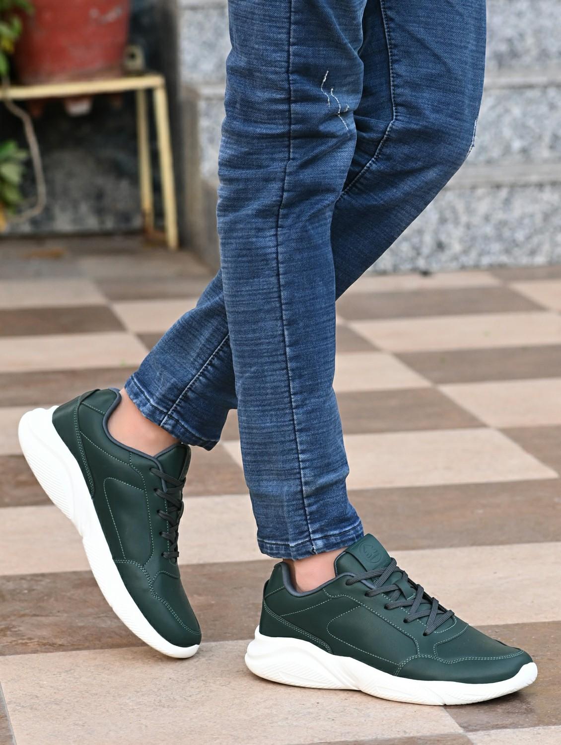 men green lace up shoe - 22020571 -  Standard Image - 1