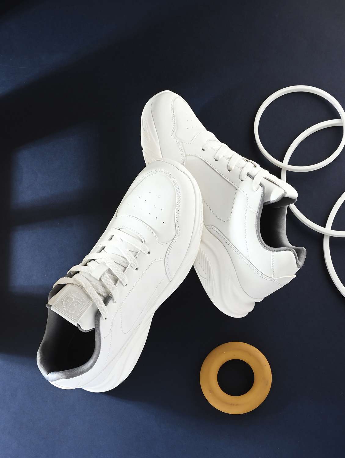 men solid white lace up shoe - 22020573 -  Zoom Image - 0