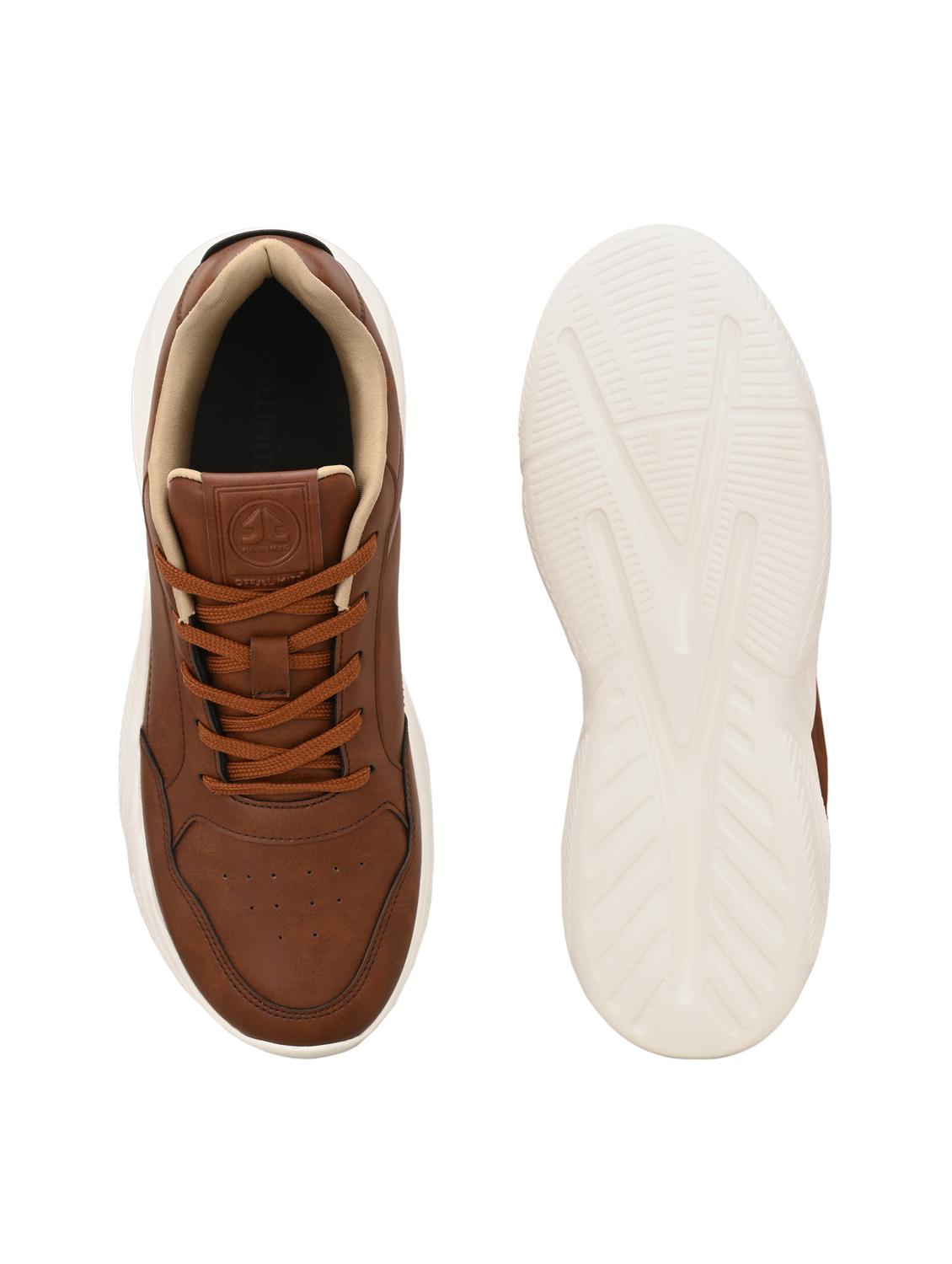 men solid tan lace up shoe - 22020575 - Standard Image - 4