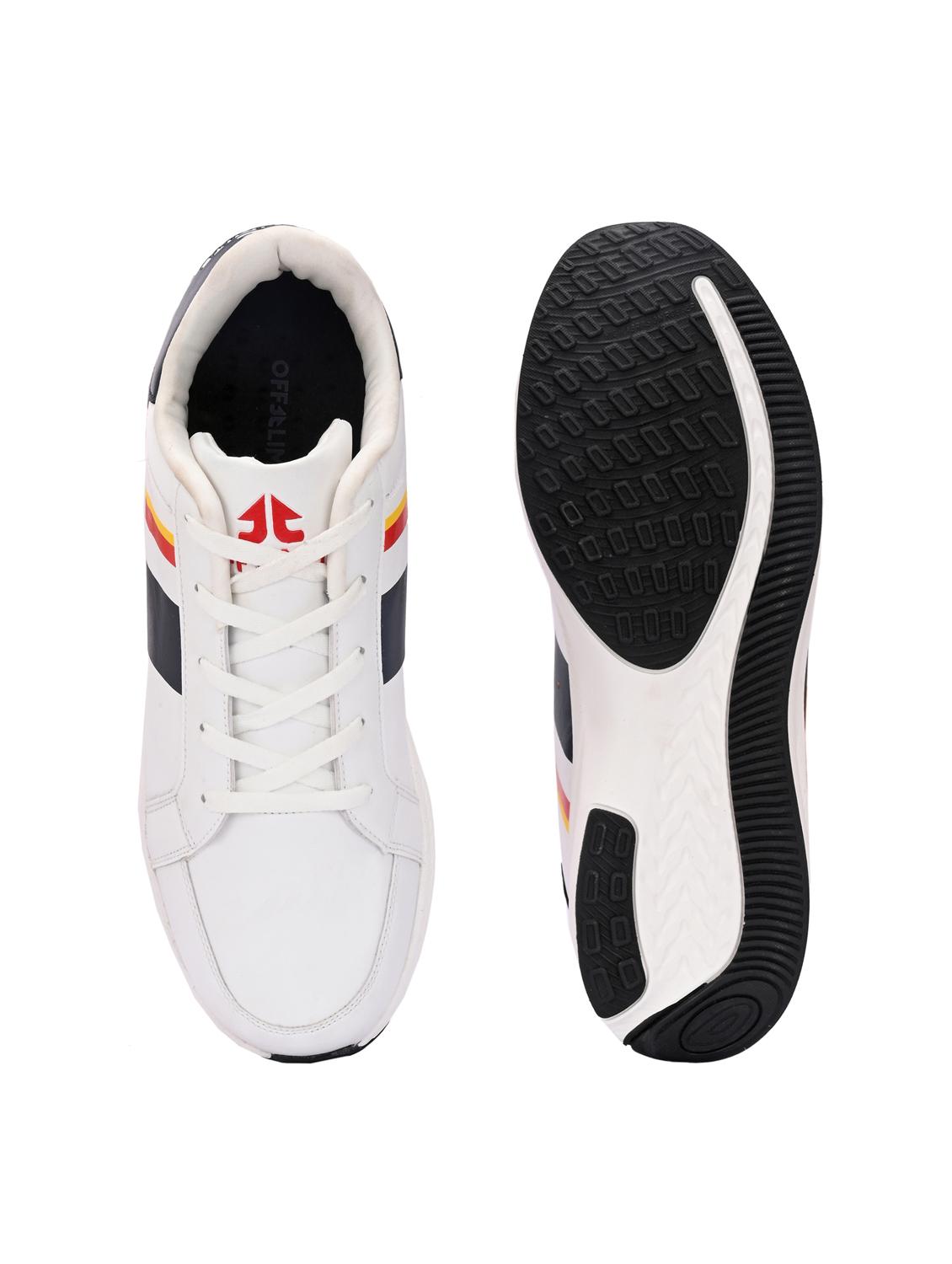 men solid white lace up shoe - 22020577 - Standard Image - 4