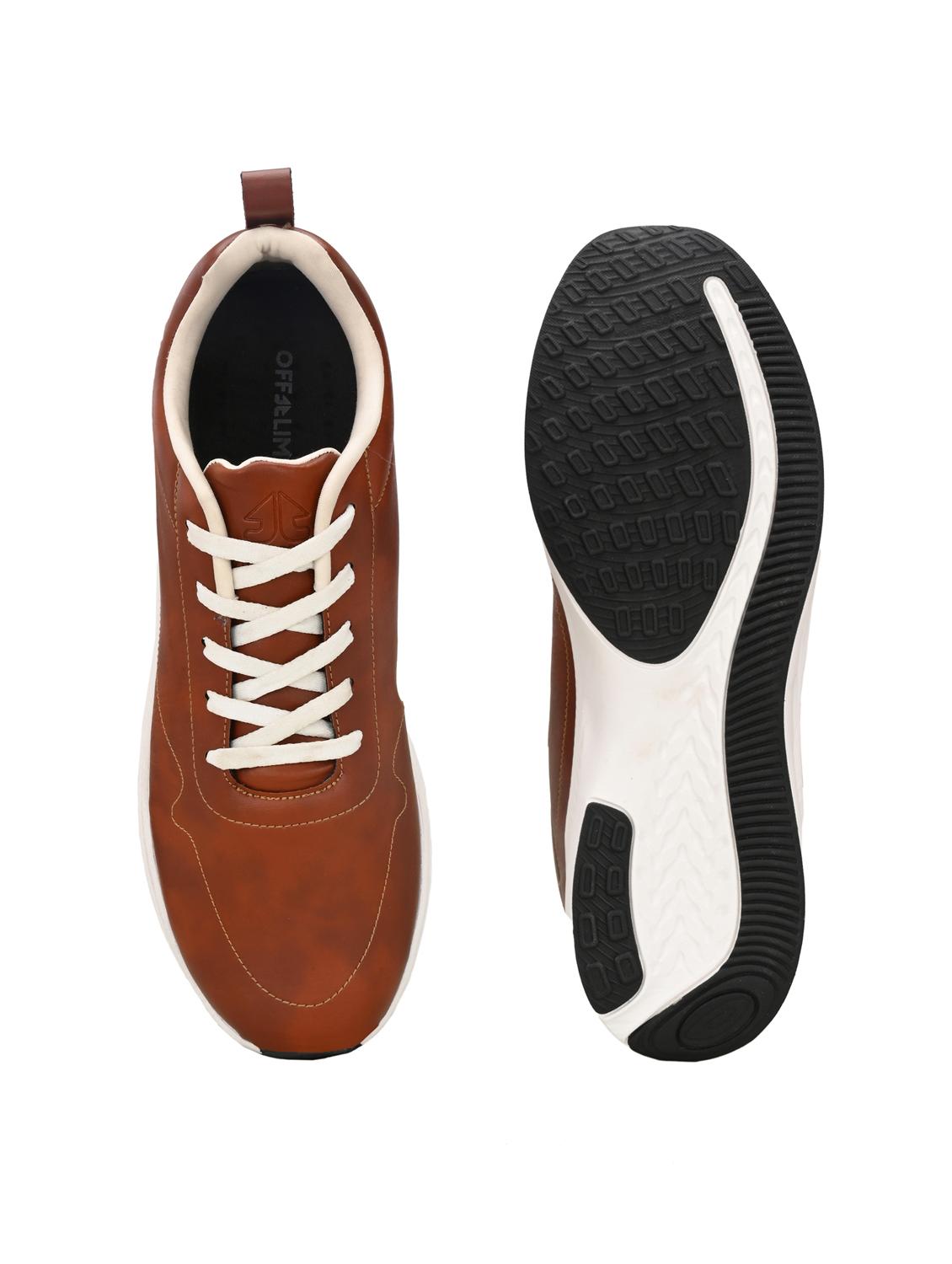 men brown solid lace up shoe - 22020580 - Standard Image - 4