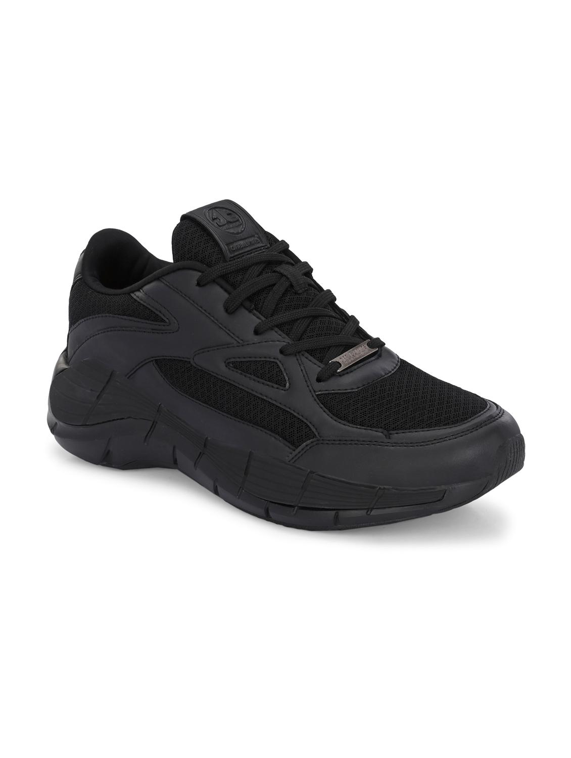 men solid black lace up shoe - 22020581 -  Standard Image - 1