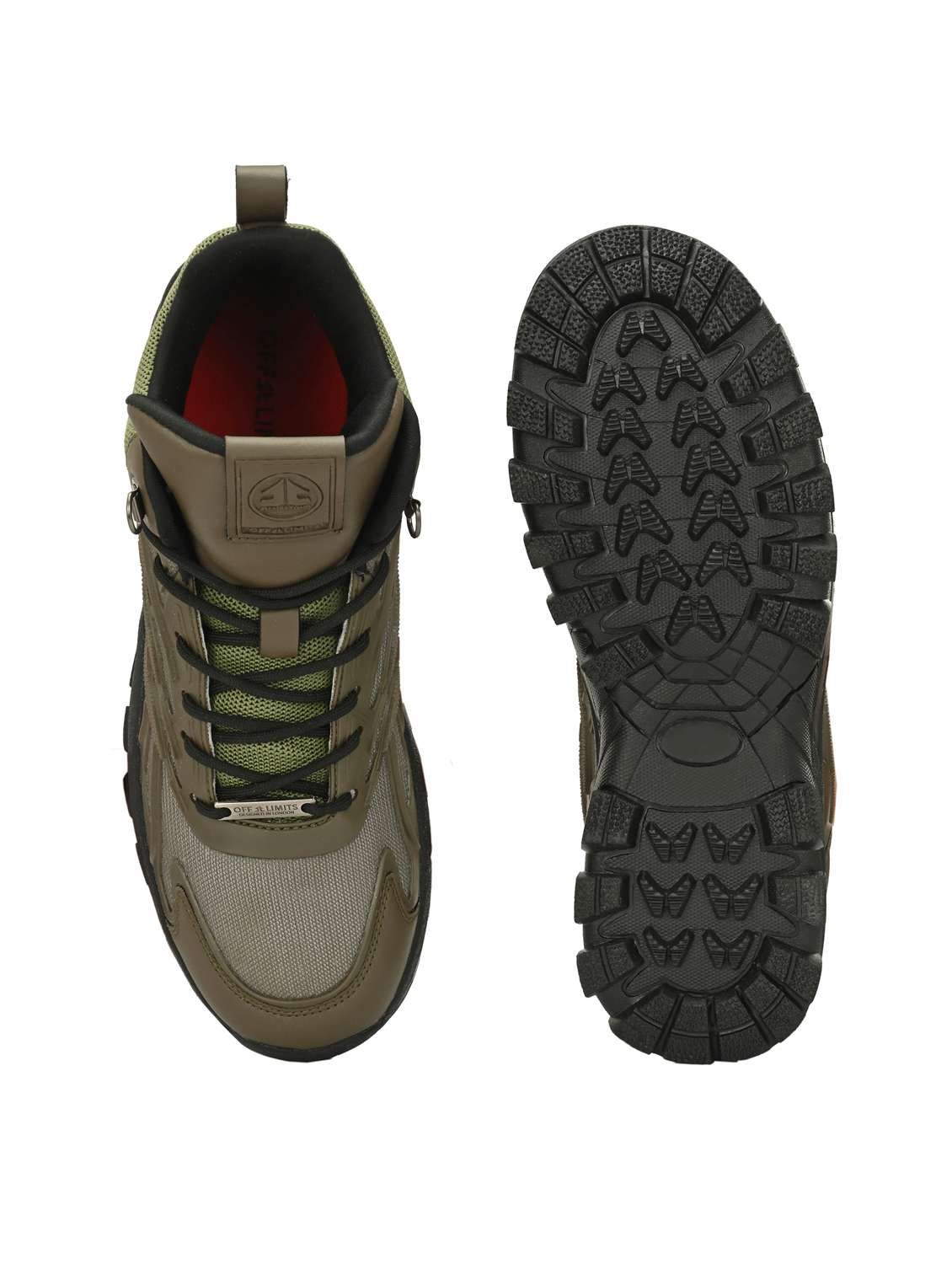men solid olive sport shoe - 22020598 -  Standard Image - 4