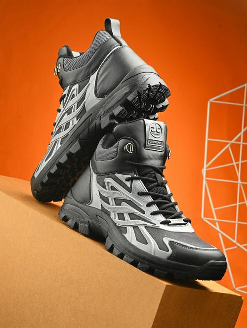 men solid grey sport shoe - 22020599 -  Standard Image - 0