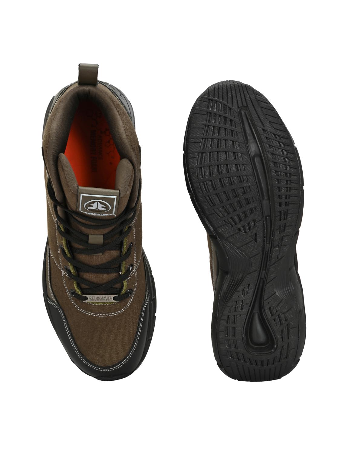 men solid olive sport shoe - 22020604 - Standard Image - 4