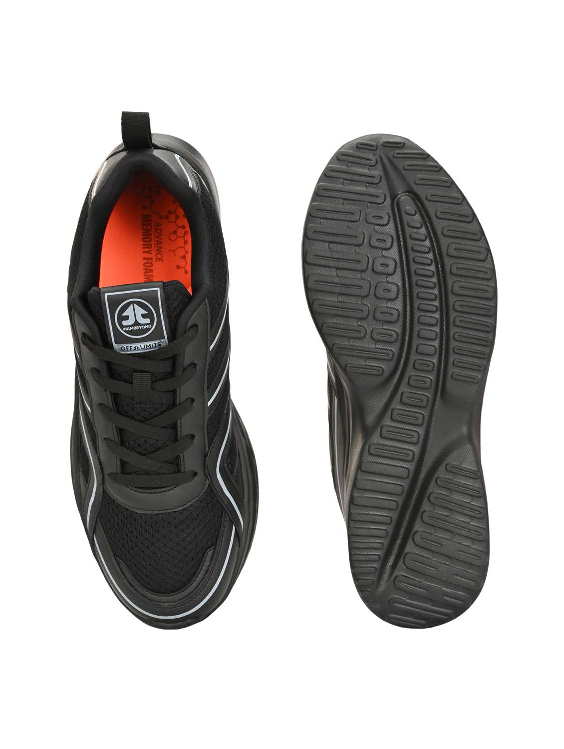 men black solid sport shoe - 22020610 -  Standard Image - 4