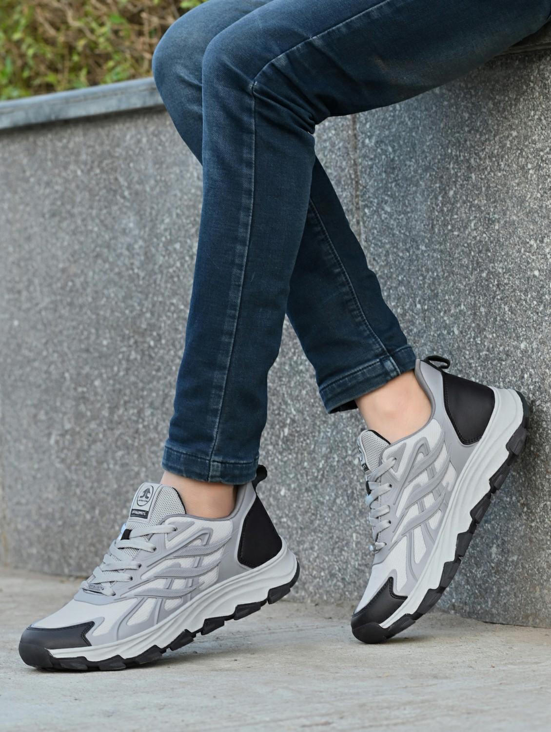 men greylace up sport shoe - 22020613 -  Standard Image - 1