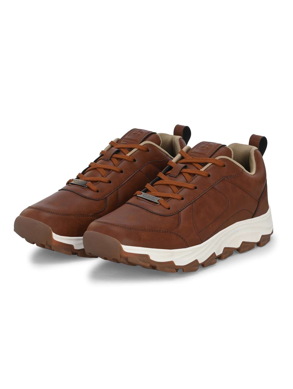 men tan lace up sport shoe - 22020614 -  Standard Image - 1