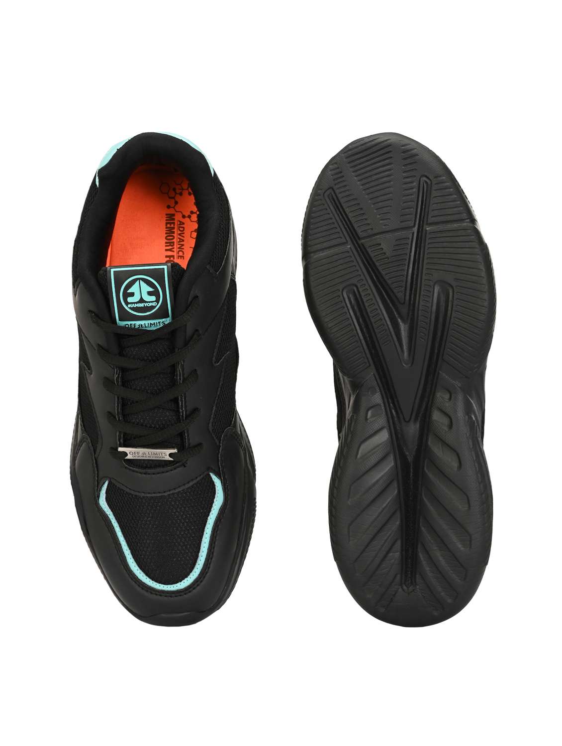 men black lace up sport shoe - 22020622 -  Standard Image - 4