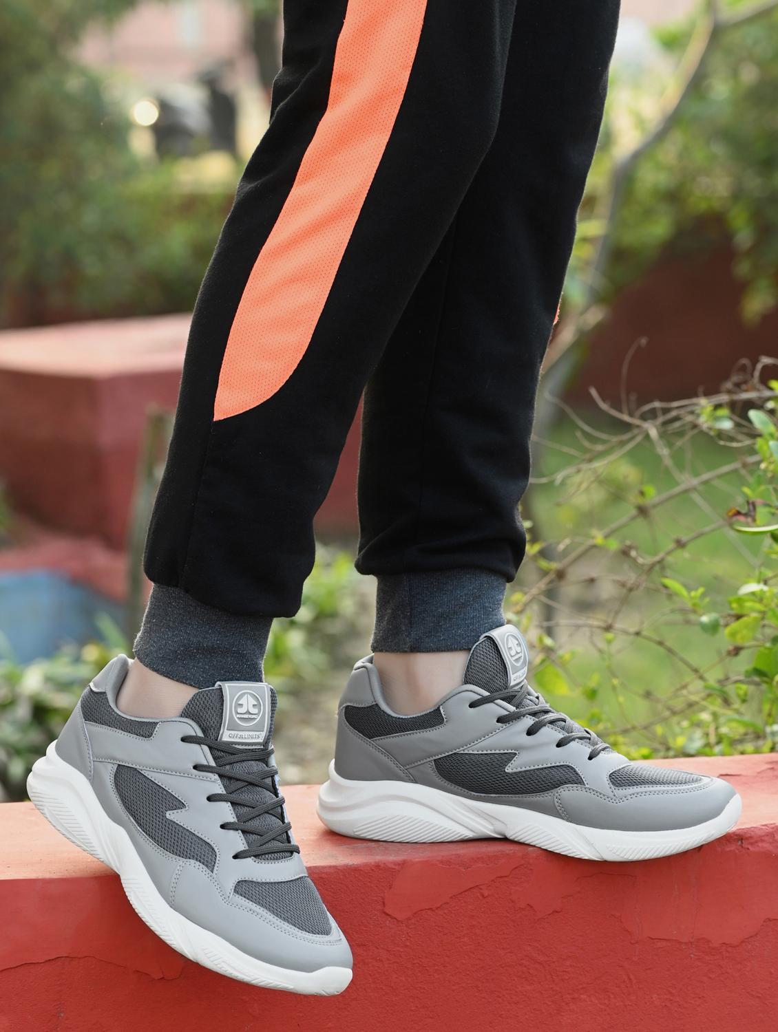 men solid grey sport shoe - 22020624 - Standard Image - 1