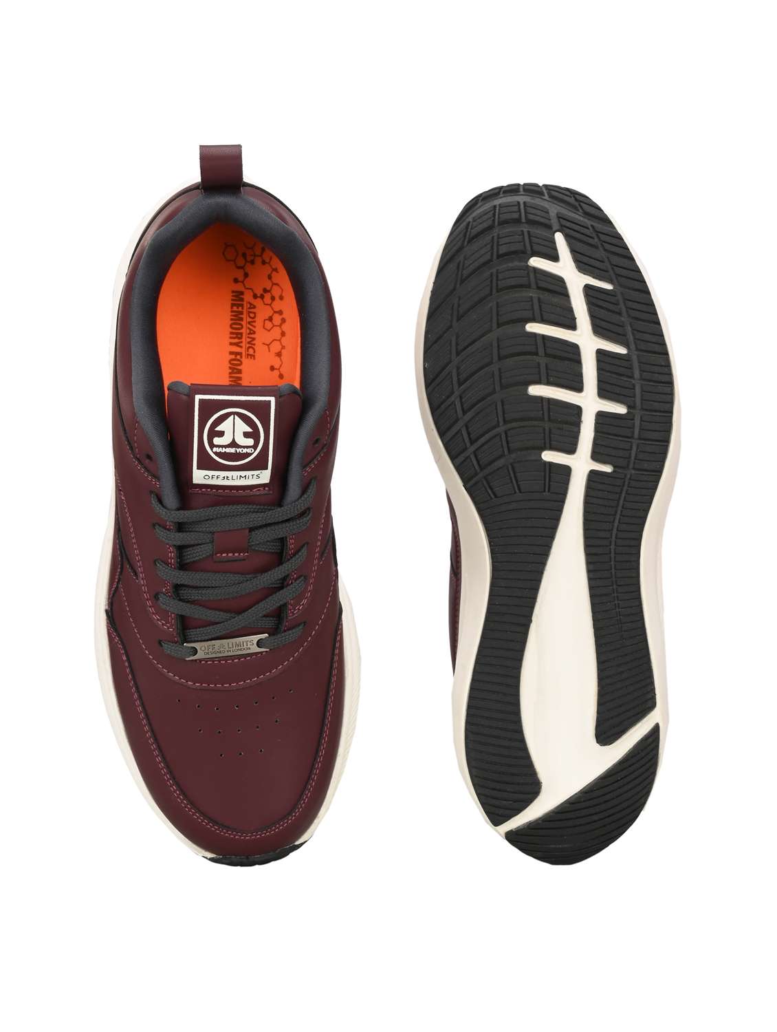 men solid maroon sport shoe - 22020633 -  Standard Image - 4