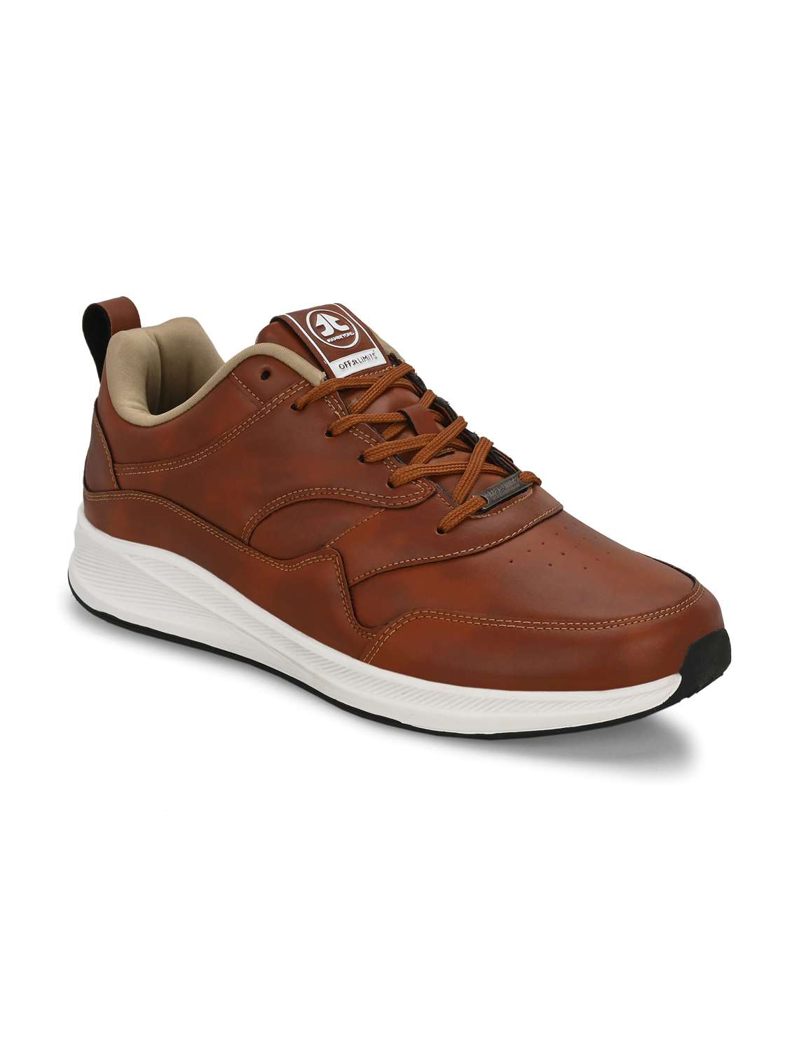 men tan solid sport shoe - 22020636 -  Standard Image - 1