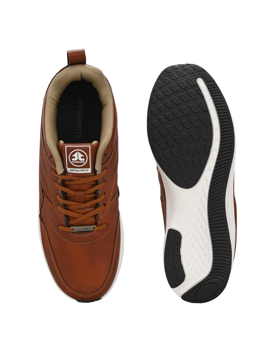 men tan solid sport shoe - 22020636 -  Standard Image - 4