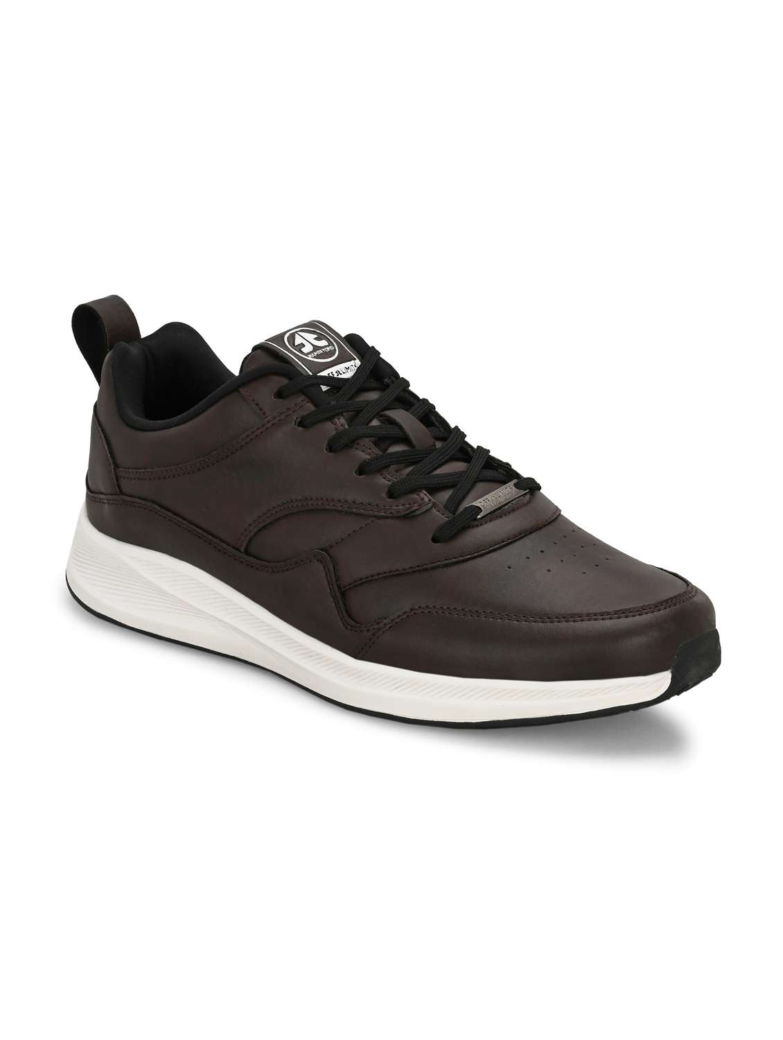 men brown solid sport shoe - 22020638 -  Standard Image - 1