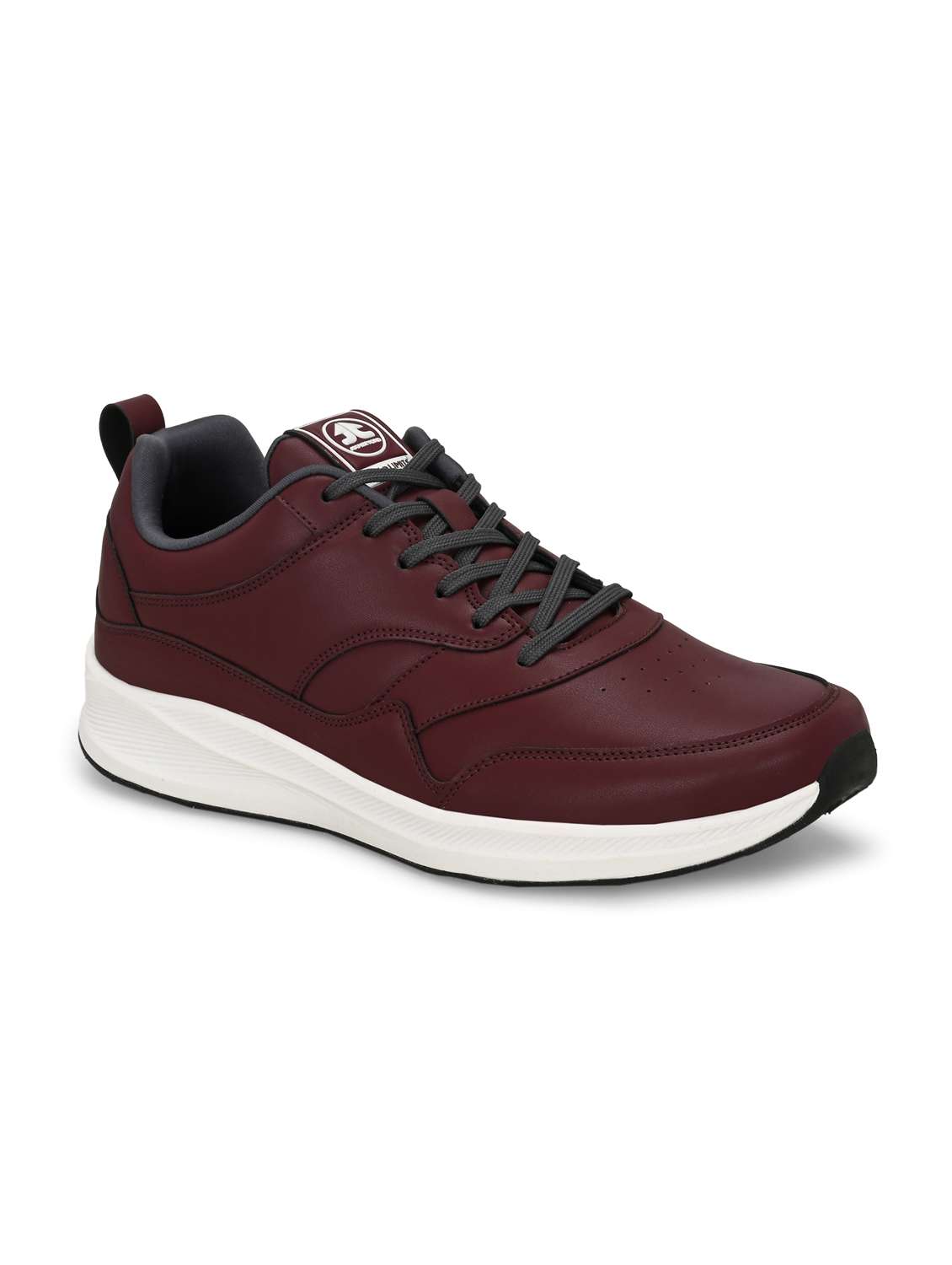 men maroon solid sport shoe - 22020640 -  Standard Image - 1