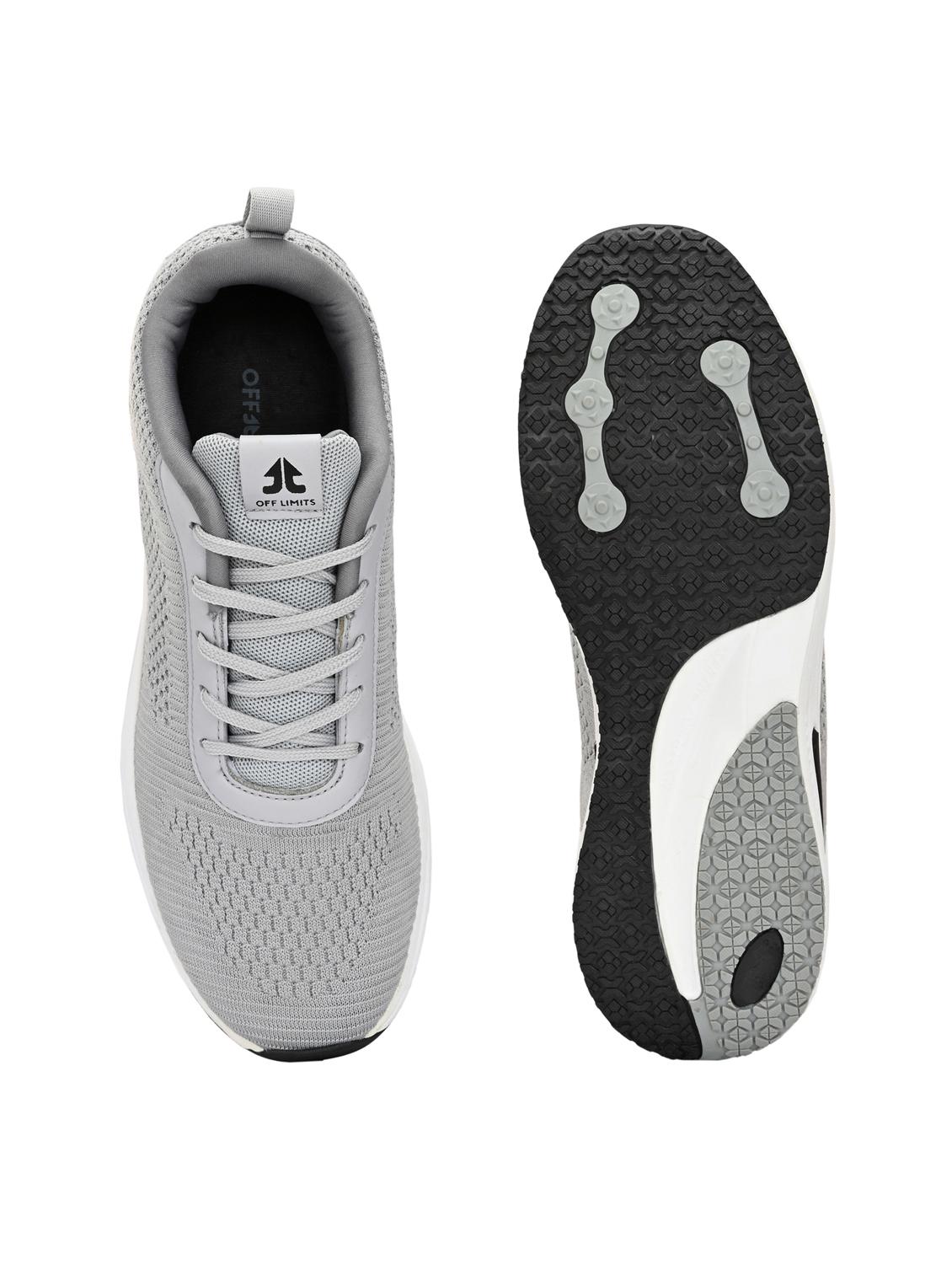 men solid grey sport shoe - 22020644 - Standard Image - 4