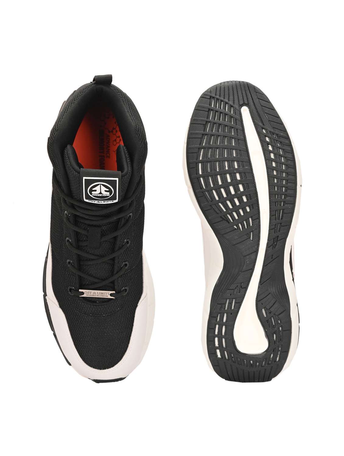 men solid black sport shoe - 22020651 -  Standard Image - 4