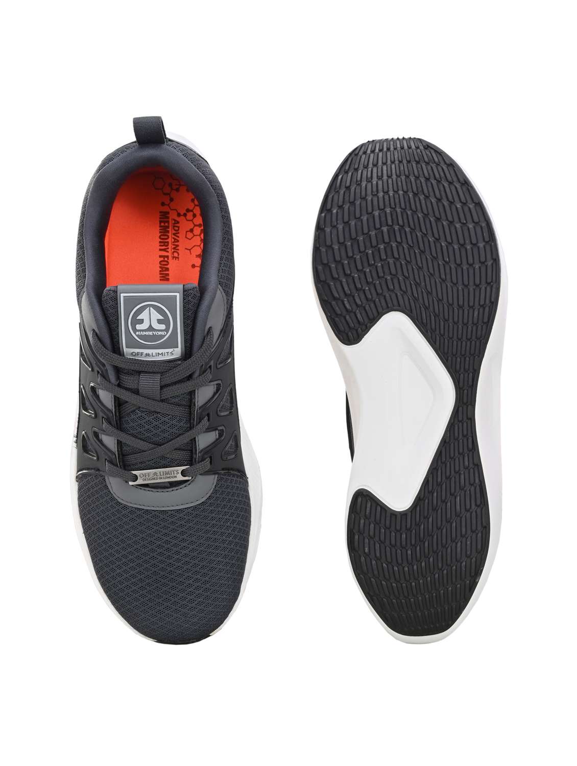 men solid grey sport shoe - 22020655 -  Standard Image - 4