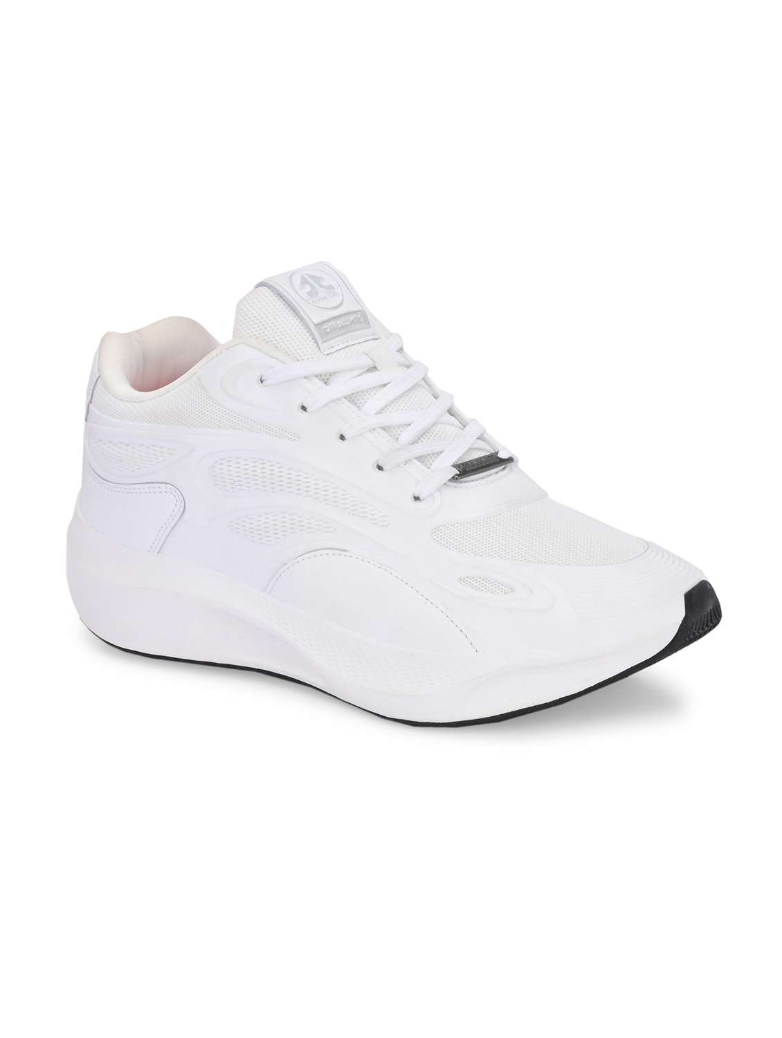 men solid lace up off white sport shoe - 22020658 -  Standard Image - 1
