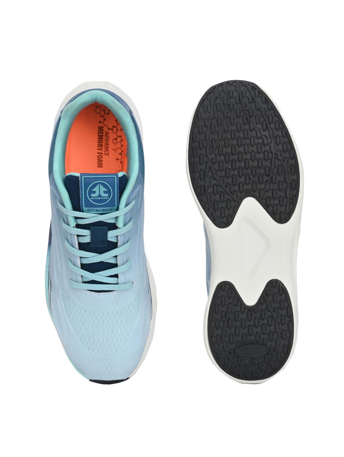 men solid lace up blue sport shoe - 22020659 - Standard Image - 4