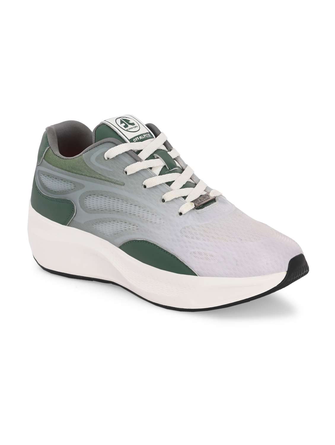 men solid lace up green sport shoe - 22020660 -  Standard Image - 1