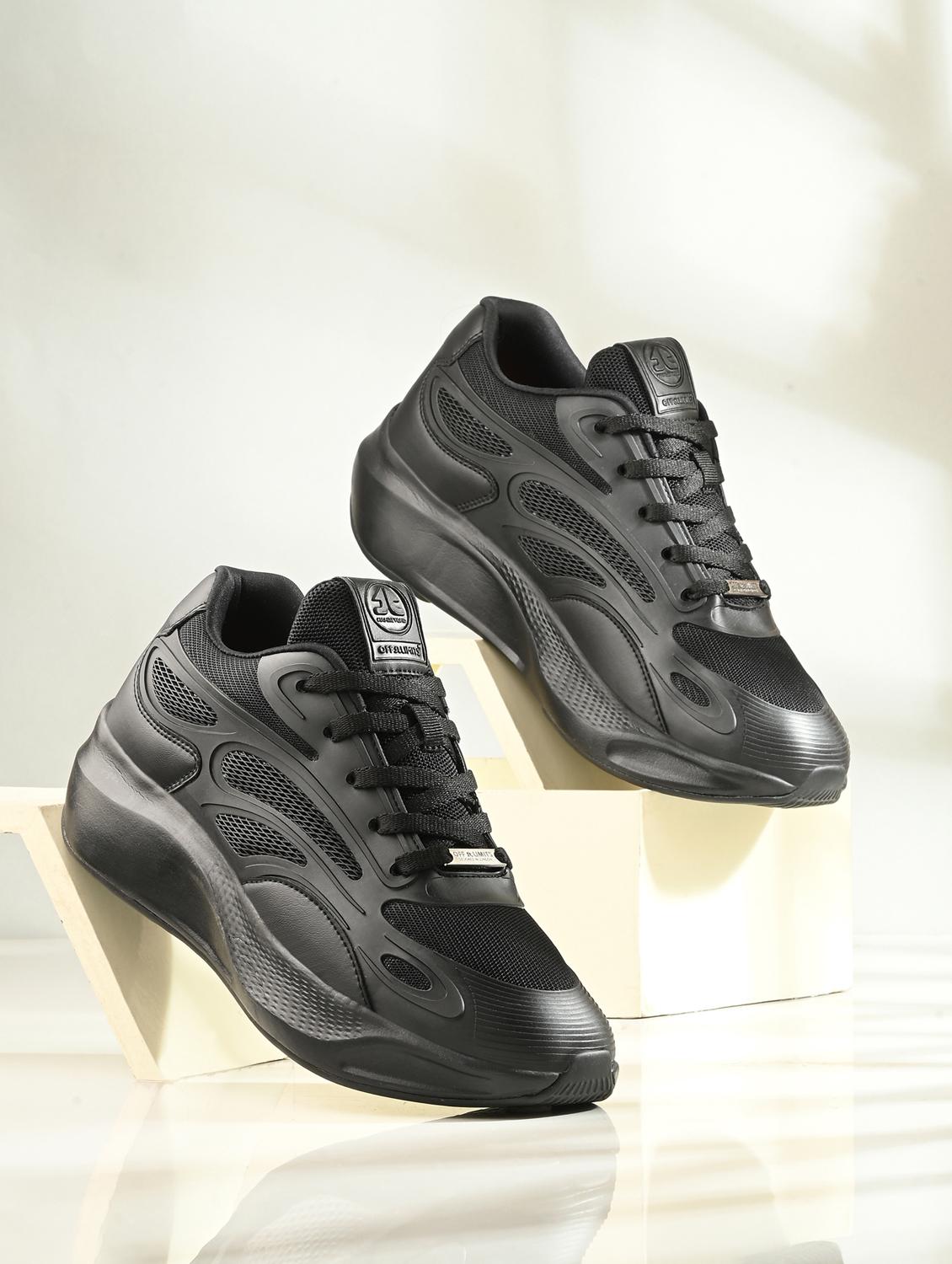men solid lace up black sport shoe - 22020661 -  Zoom Image - 0