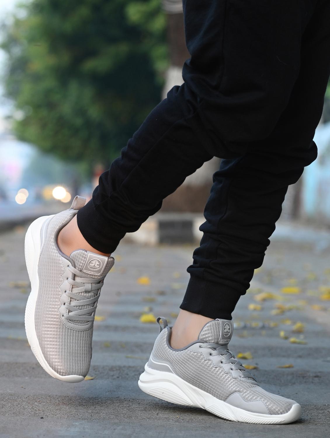 men solid lace up grey sport shoe - 22020675 -  Standard Image - 1