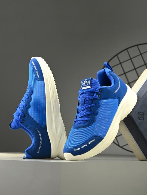 men solid lace up blue sport shoe - 22020679 -  Standard Image - 0