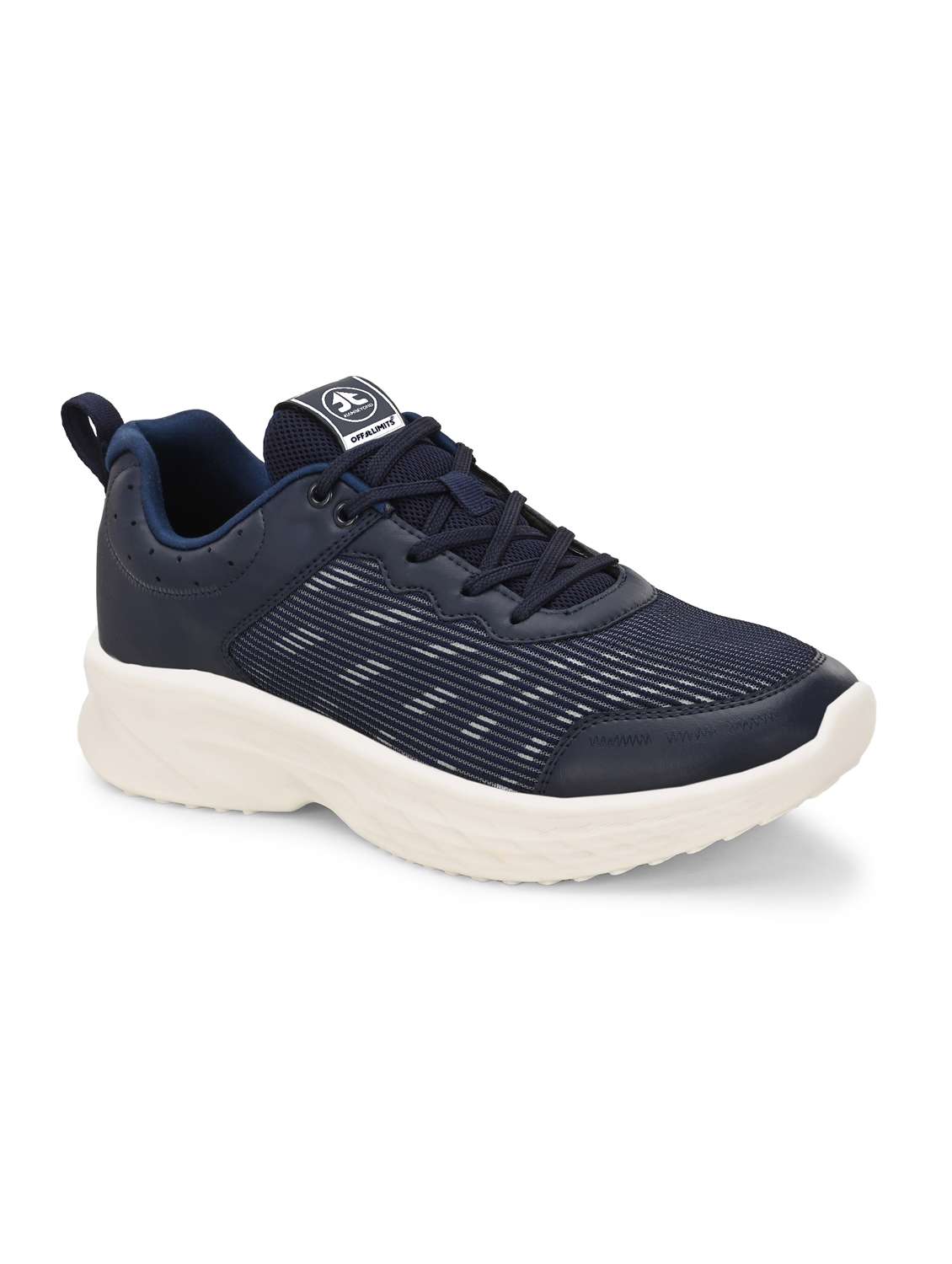 men solid lace up navy blue sport shoe - 22020681 -  Standard Image - 1