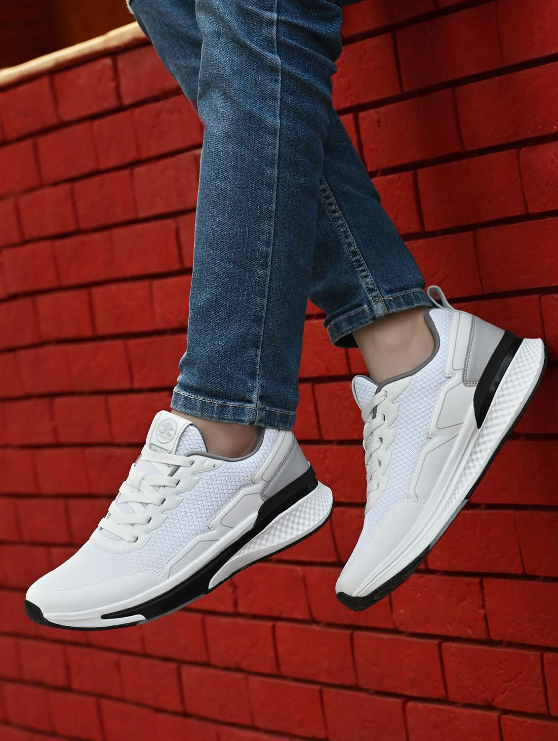 men white lace up sport shoe - 22020689 - Standard Image - 1