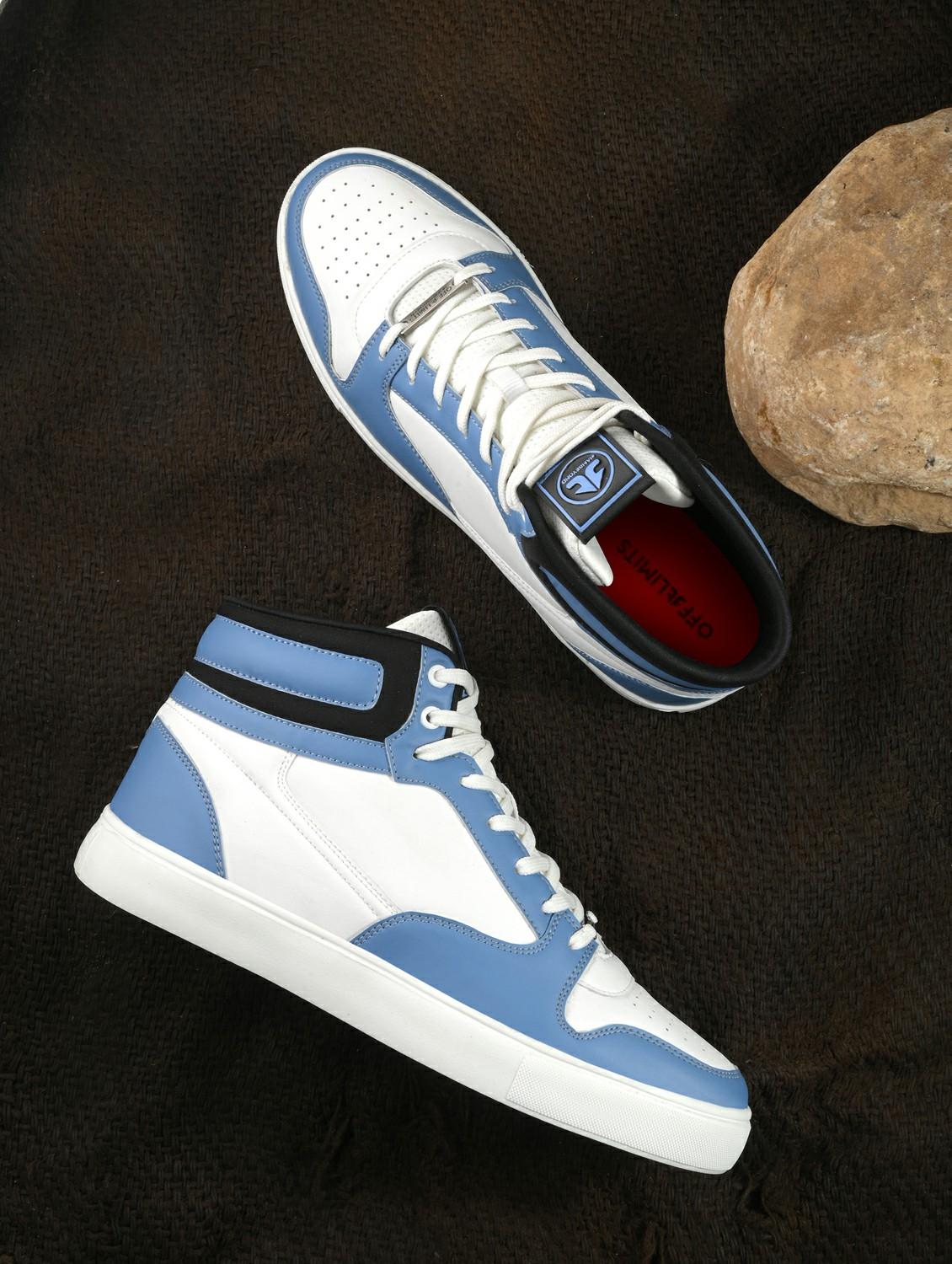 men blue color blocked lace up sneaker - 22020699 - Zoom Image - 0
