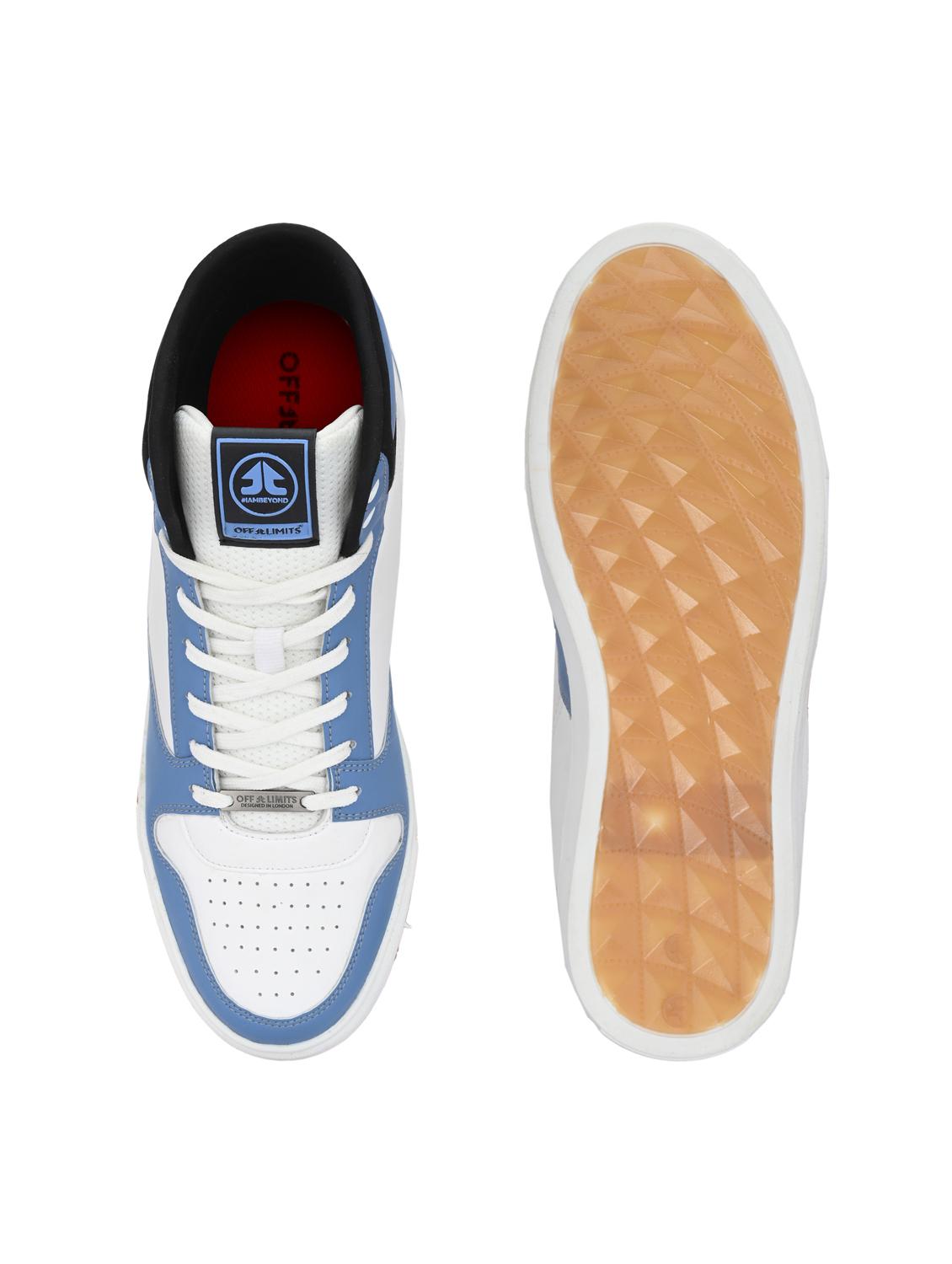 men blue color blocked lace up sneaker - 22020699 - Standard Image - 4