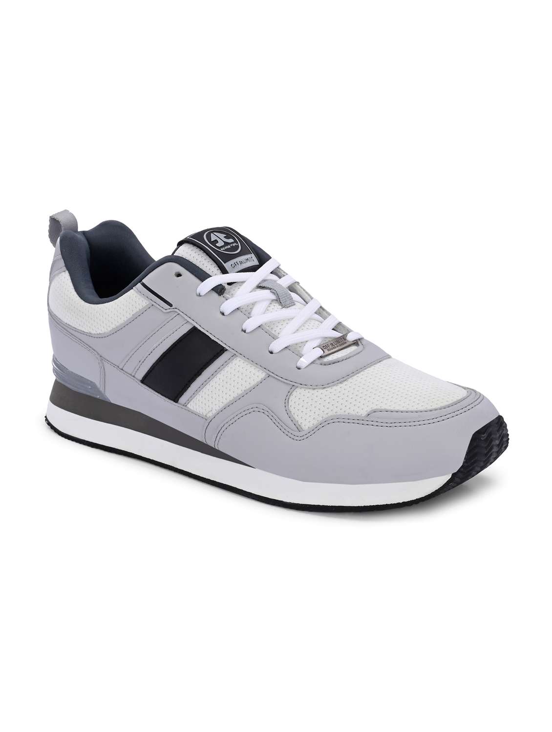 men grey lace up sport shoe
