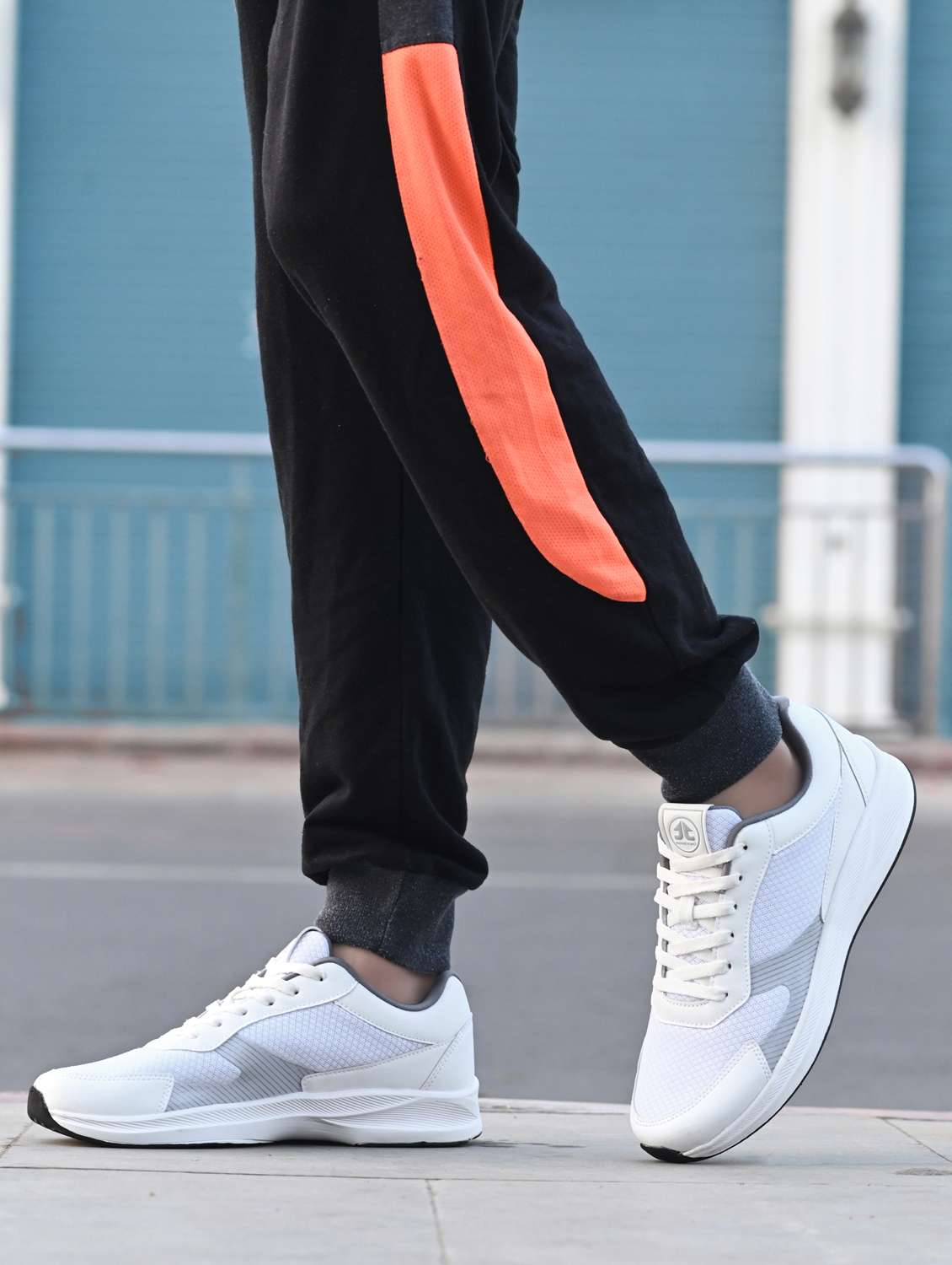 men white lace up sport shoe - 22020727 -  Standard Image - 1