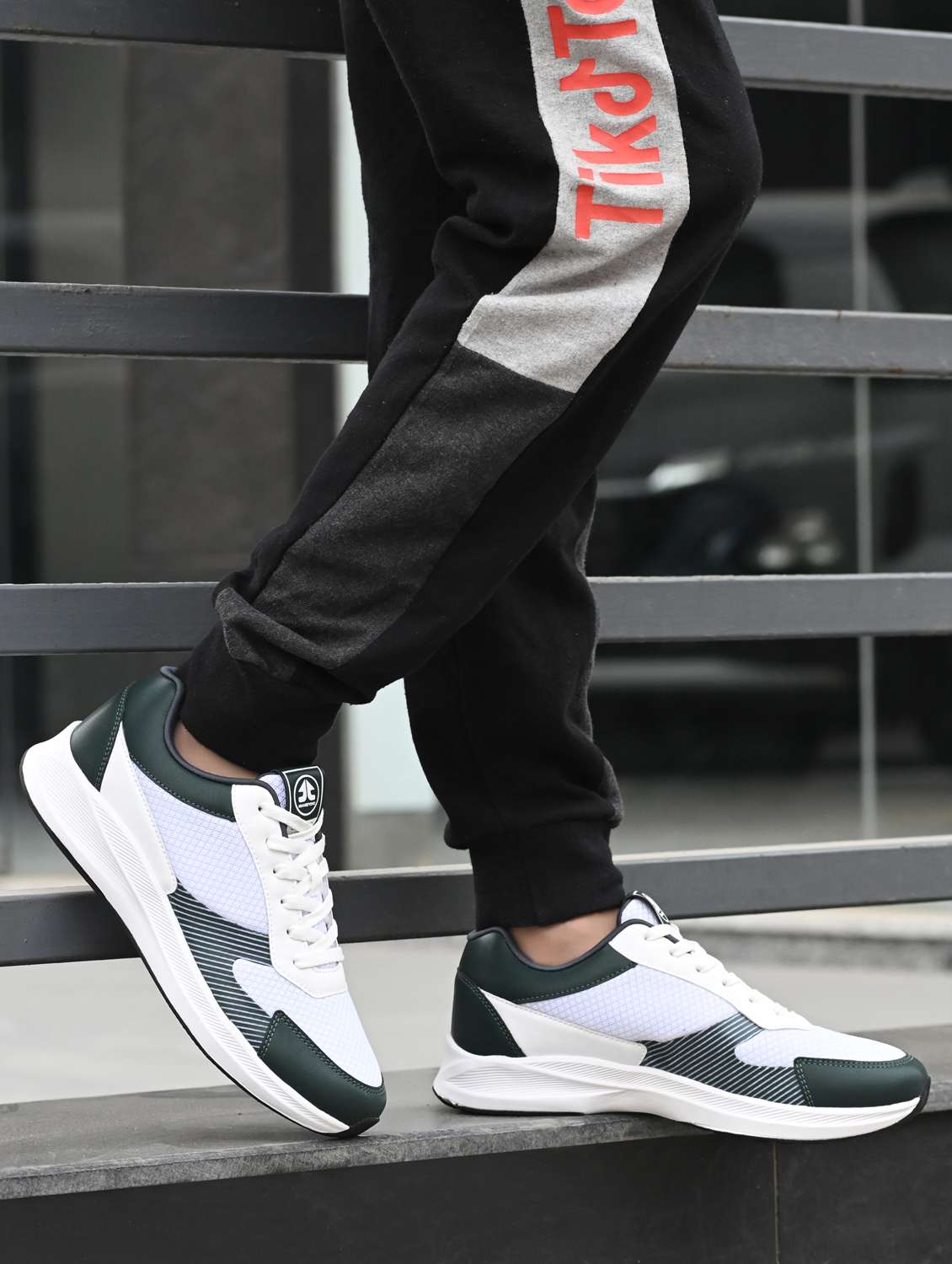 men white lace up sport shoe - 22020728 -  Standard Image - 1