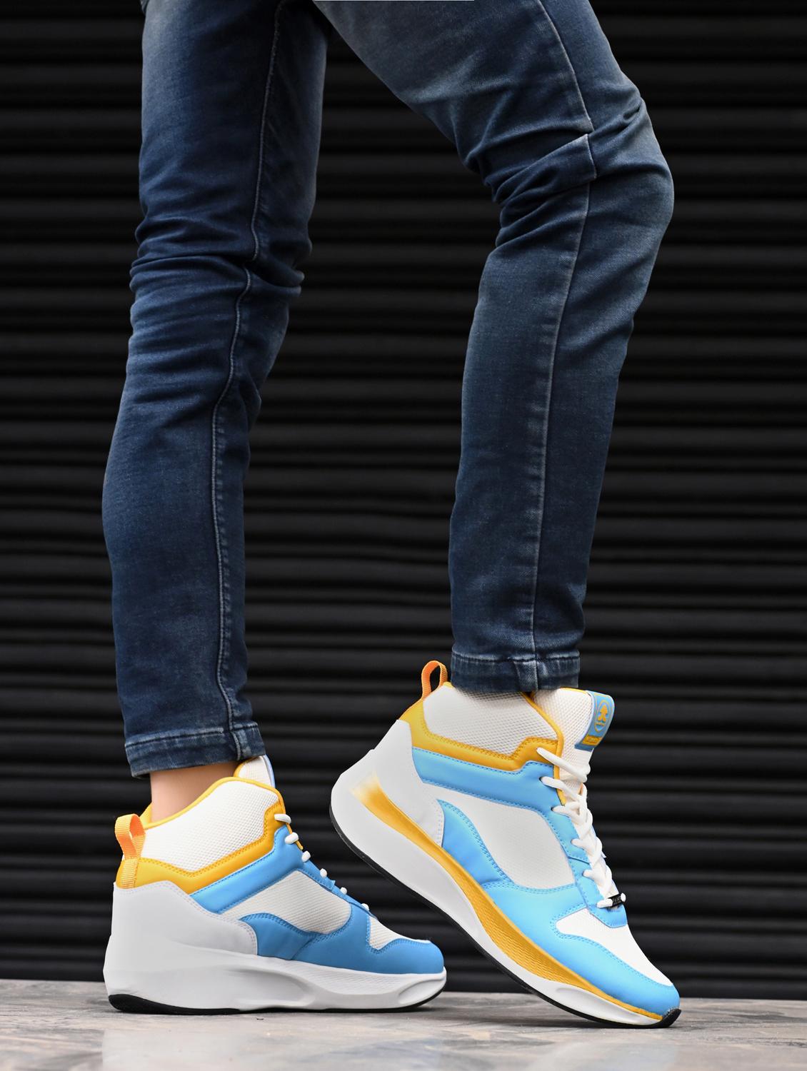 men color block lace up sport shoe - 22020732 - Standard Image - 1