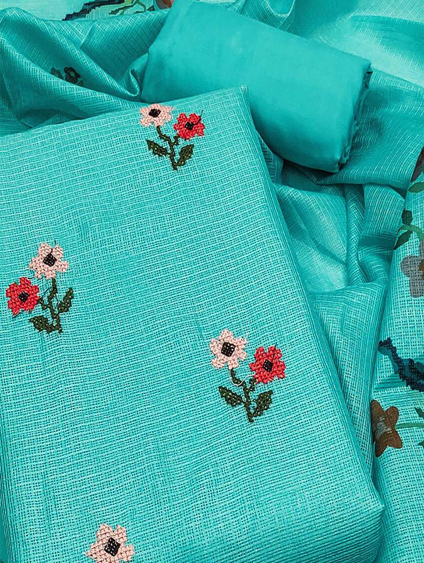 women floral embroidered unstitched suit set - 22021443 -  Standard Image - 1