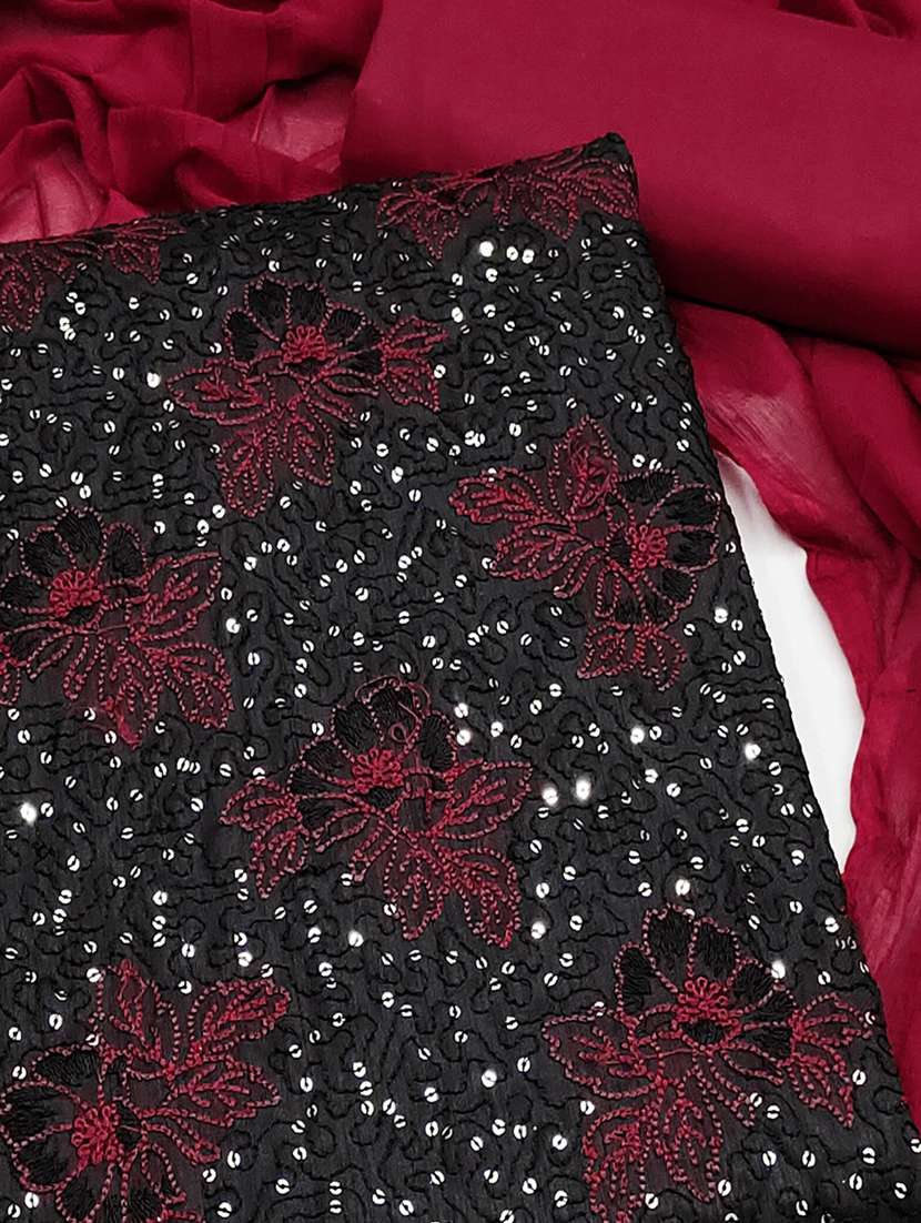 women solid with work unstitched suit set - 22021475 -  Standard Image - 1