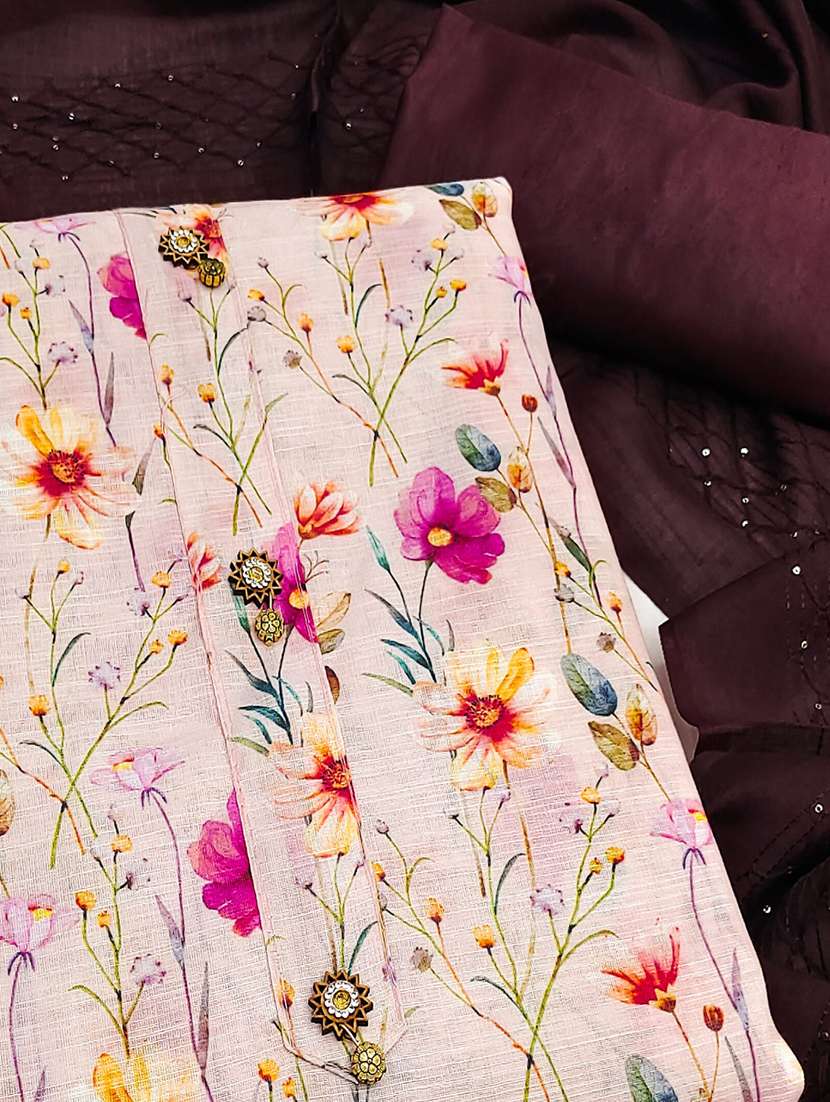 women floral printed unstitched suit set - 22021497 - Standard Image - 1