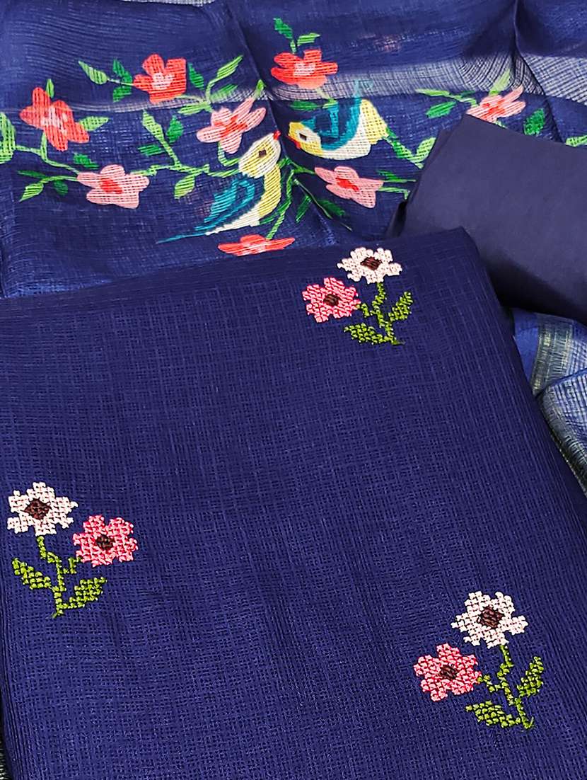 women floral embroidered unstitched suit set - 22021555 -  Standard Image - 1