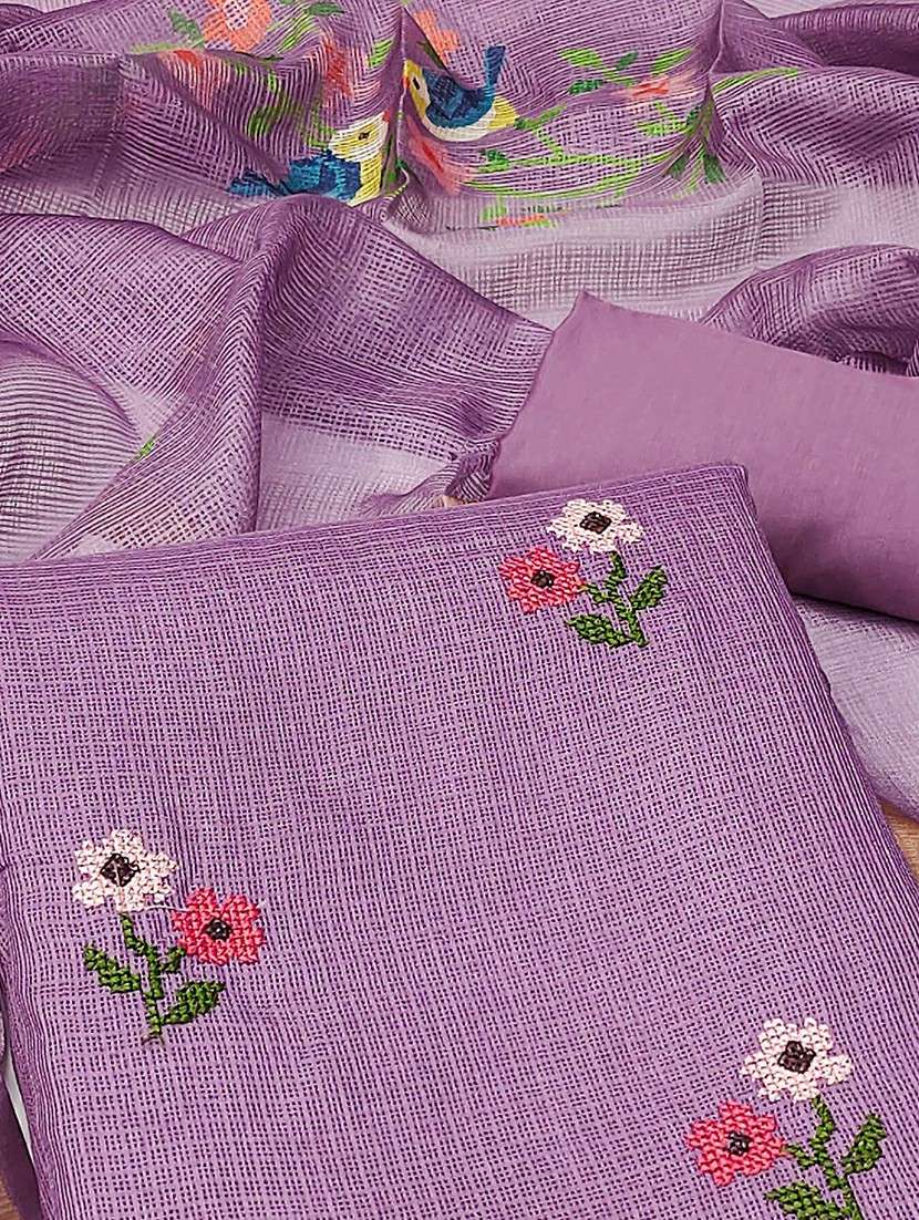 women floral embroidered unstitched suit set - 22021557 -  Standard Image - 1