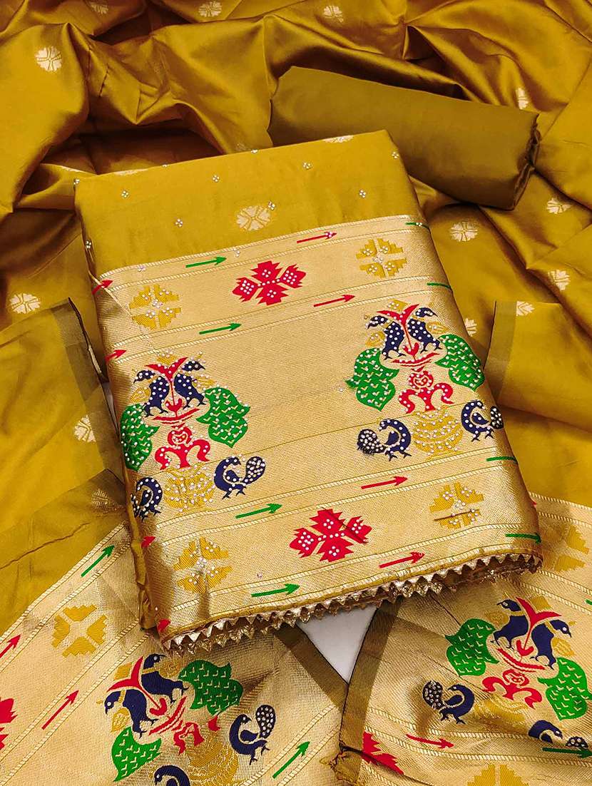 women self design unstitched suit set