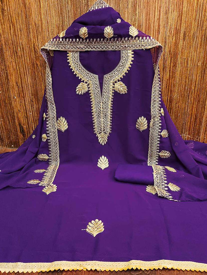 women solid with work unstitched suit set - 22021630 -  Standard Image - 1