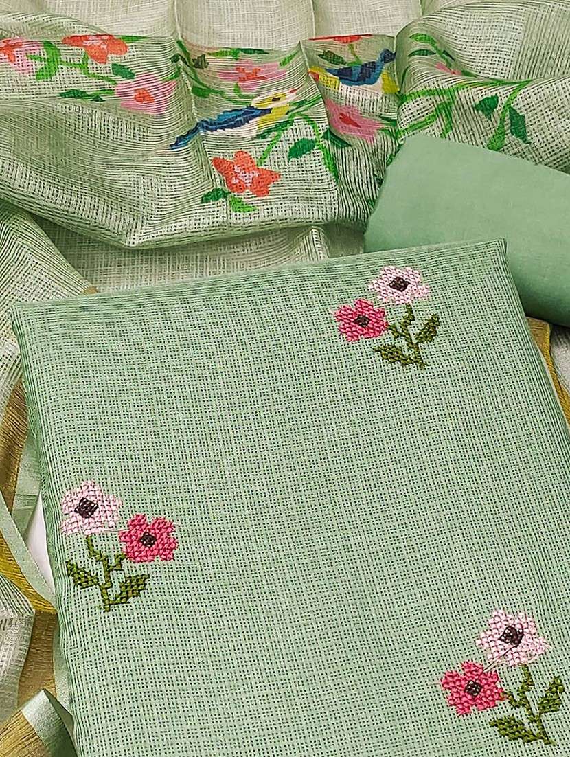 women floral embroidered unstitched suit set - 22021642 -  Standard Image - 1