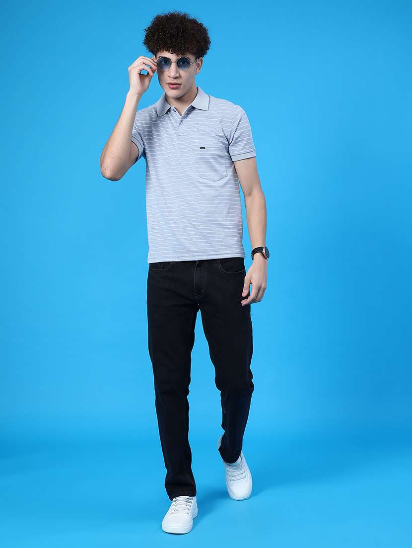 men striped short sleeve regular fit polo t-shirt - 22022136 -  Standard Image - 4