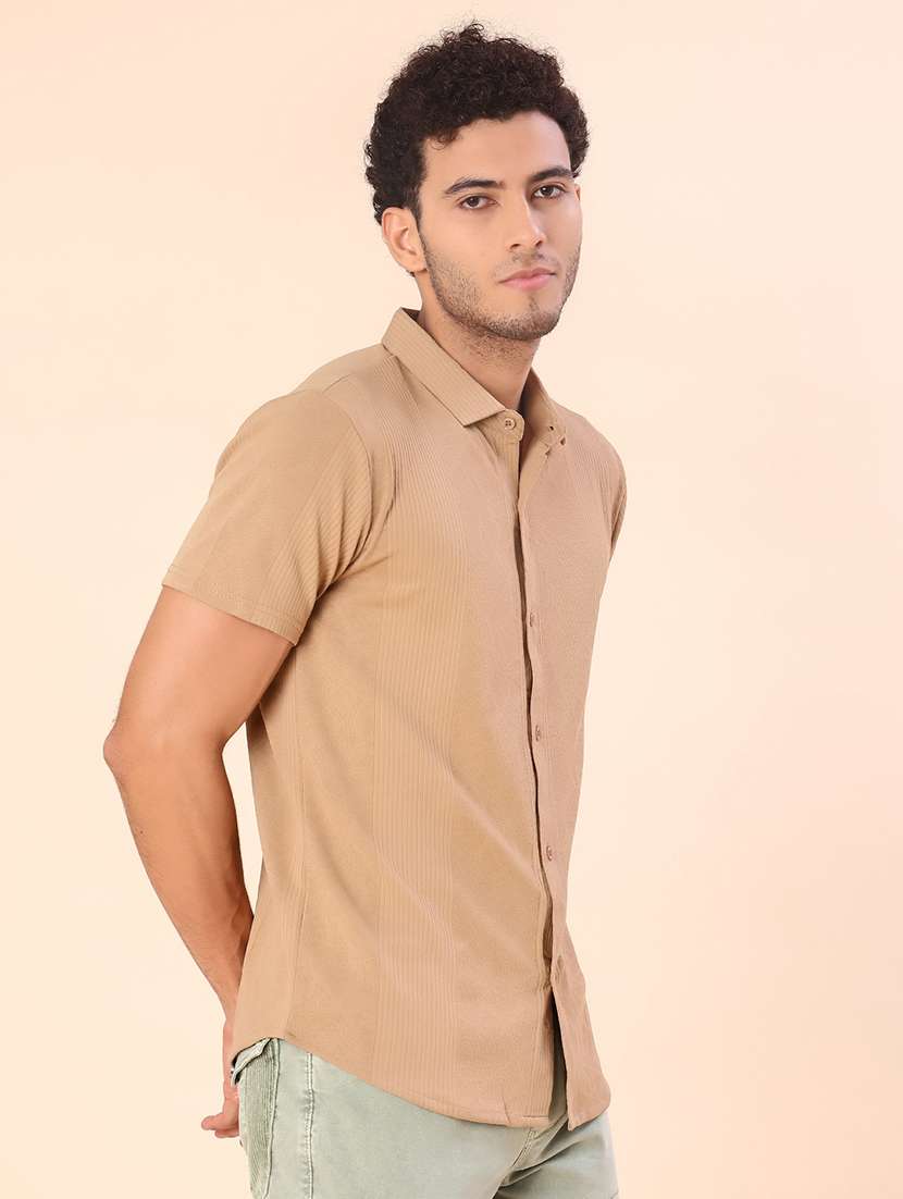 men self design short sleeve regular fit casual shirt - 22022224 -  Standard Image - 1